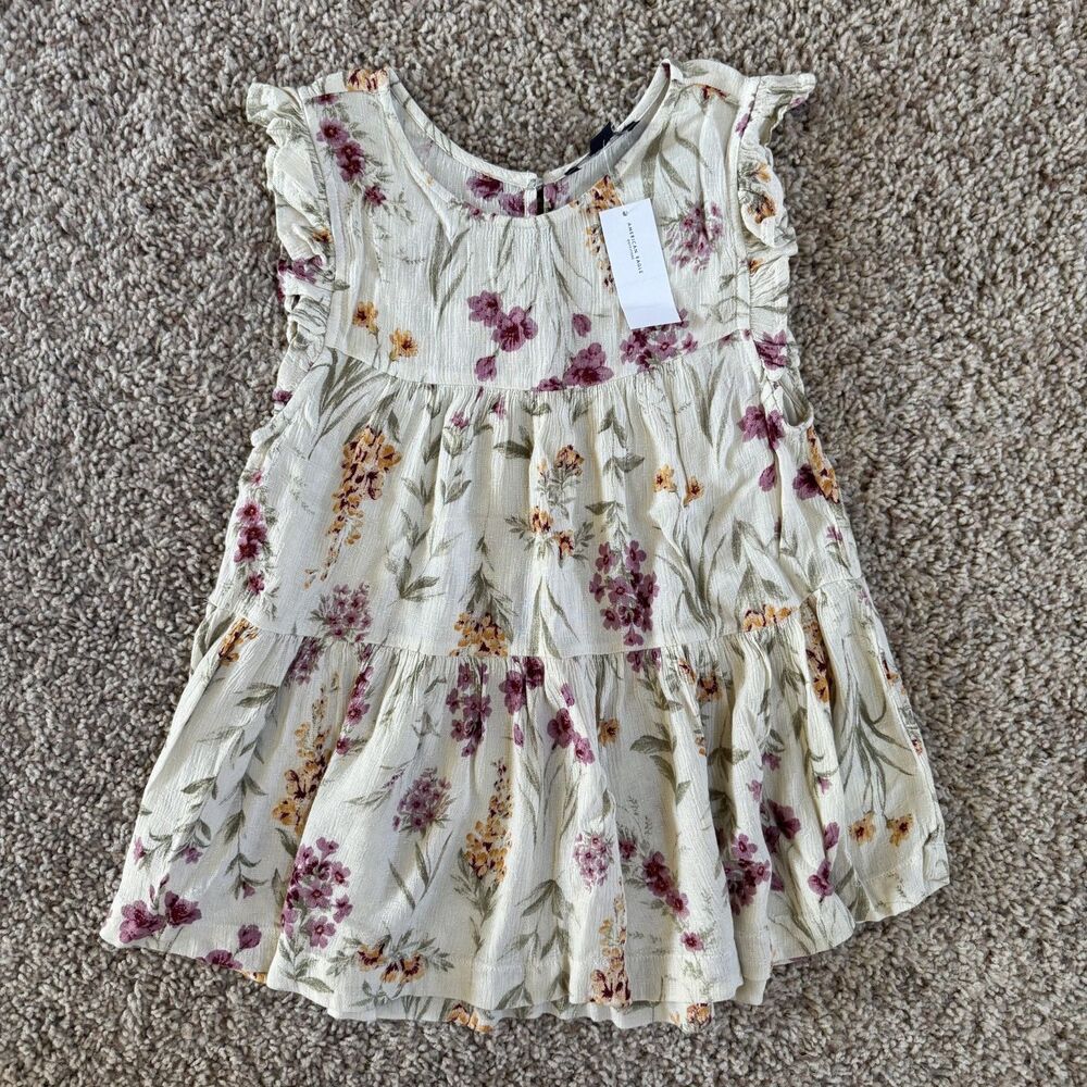 american eagle women XS NWT shirt top blouse extra small floral